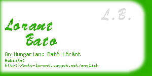 lorant bato business card